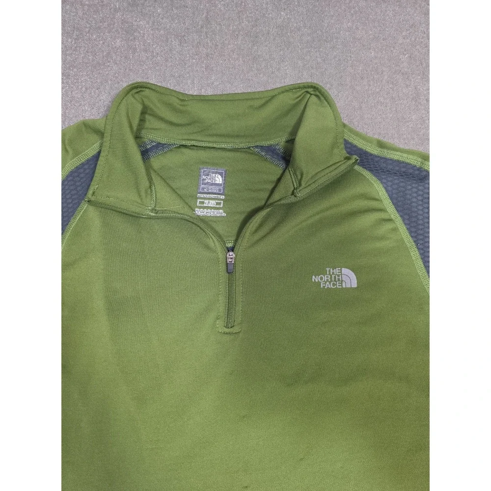 The North Face Green 1/4 Zip Long Sleeve Pullover Men's Size XL Vaporwick Flight